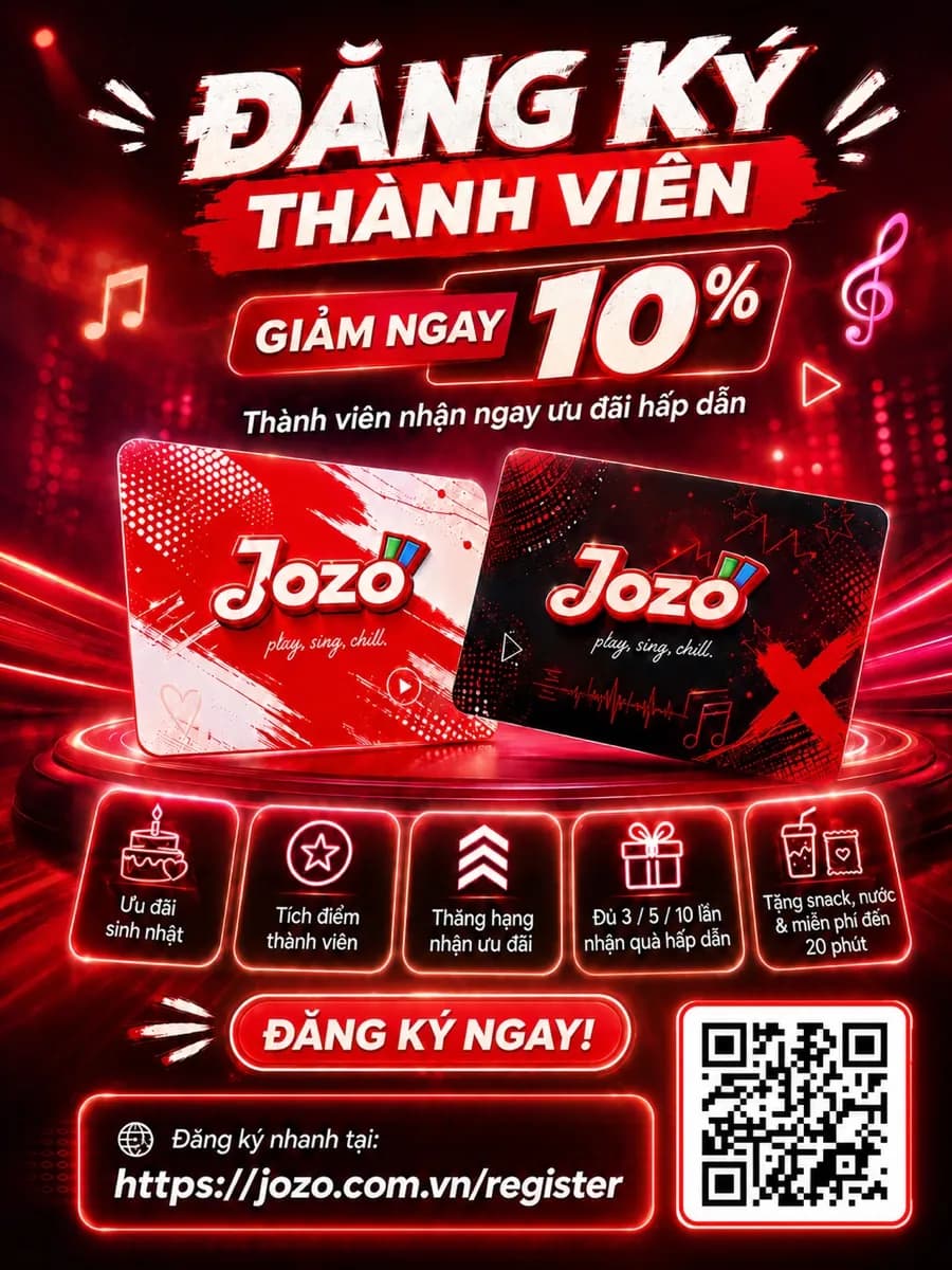 Đăng ký thành viên Jozo — Giảm ngay 10% từ 10/7/2026