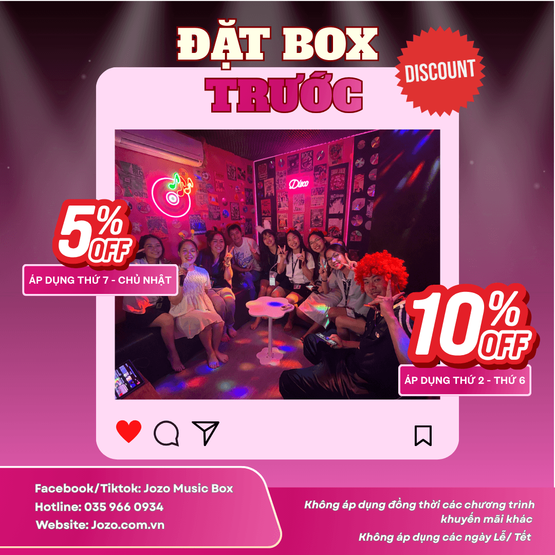 Book box trước trên Jozo: Giảm 10% (T2-T6) & 5% (T7-CN)